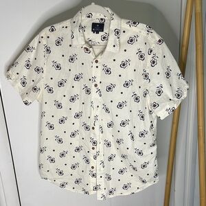 Ben Sherman Floral Print Cream Shirt size‎ medium